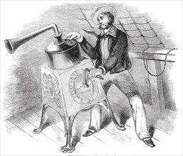 The Telephone; a telegraphic alarum, 1844.  Creator: Unknown.