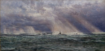A North West Gale off the Longships Lighthouse