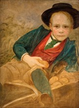 Study For A Boy Sitting On A Wheelbarrow