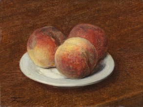 Three Peaches on a Plate