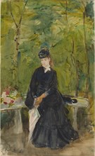 The Artist's Sister Edma Seated in a Park