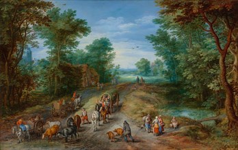 Wooded Landscape with Travelers