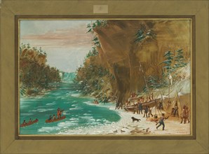 The Expedition Encamped below the Falls of Niagara. January 20