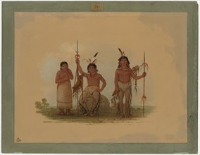 Two Arapaho Warriors and a Woman
