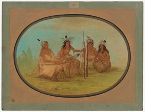 An Aged Ojibbeway Chief and Three Warriors