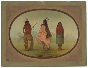 Two Apachee Warriors and a Woman