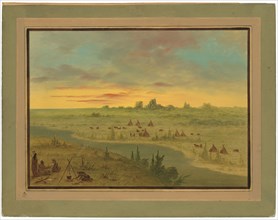 Encampment of Pawnee Indians at Sunset