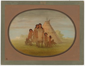 Camanchee Chief's Children and Wigwam