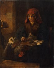 Old Woman Plucking a Fowl