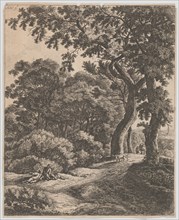 Two Travellers Resting in the Woods
