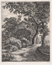 Two Travelers Resting in the Woods