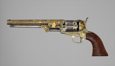 Gold-inlaid Colt Model 1851 Navy Revolver