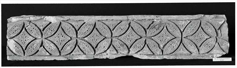Fragment from a Post or Lintel with Leaves Branching from a Running Vine