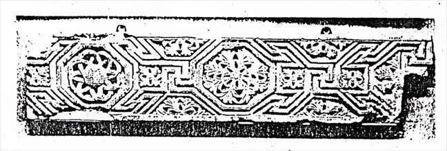 Fragment from a Frieze with a Meander Pattern and Rosettes