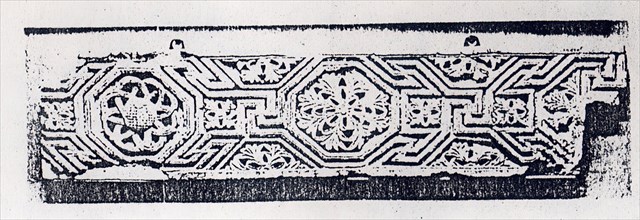 Fragment from a Frieze with Meander Pattern and Rosettes