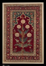 Carpet with Niche and Flower Design