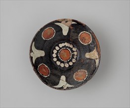 Bowl with Polychrome Decoration on a Black Slip Ground