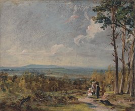 Hampstead Heath Looking Towards Harrow;A View on Hampstead Heath with Figures in the Foreground;Hampstead Heath Verso Harrow, 1821.