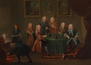 The Brothers Clarke with Other Gentlemen Taking Wine, between 1730 and 1735. Formerly attributed to William Hogarth.