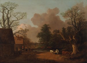 Landscape with Milkmaid;Landscape with Farm Buildings and Peasants;A Landscape with Figures, Farm Buildings and a Milkmaid;Landscape with Farm Buildings and Peasants, between 1754 and 1756.