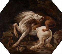 Horse Attacked by a Lion (Episode C);Lion Attacking a Horse, between 1768 and 1769.