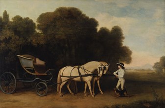 Phaeton with a Pair of Cream Ponies and a Stable-Lad;Phaeton with a pair of cream ponies and a tiger-lad;Charles II and Nell Gwynn at Newmarket Heath;Phaeton with 2 Cream Ponies and a Stable Lad;Two G...