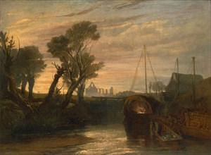 Newark Abbey;Thames Lighter at Teddington;Canal Scene with Barges;The Lock--Glowing effect of Sunlight. From Lord de Tabley's Collection;Newark Castle;Newwark Abbey on the Vey;Newark Abbey on the Wey,...