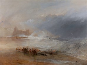 Wreckers -- Coast of Northumberland, with a Steam-Boat Assisting a Ship off Shore;Wreckers,--coast of Northumberland, with a steam-boat assisting a ship off shore, between 1833 and 1834.