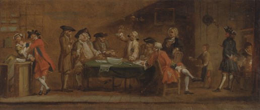 Figures in a Tavern or Coffee House;The Coffee House Politicians;Figures in a Coffee-House, ca. 1725 or after 1750. Formerly attributed to William Hogarth.