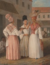 A West Indian Flower Girl and Two other Free Women of Color, ca. 1769.