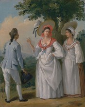Free West Indian Creoles in Elegant Dress, ca. 1780.