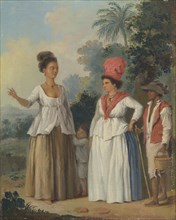 West Indian Women of Color, with a Child and Black Servant;Two West Indian Women of Color, a Child Holding the Hand of One and attendant Black Servant, ca. 1780.