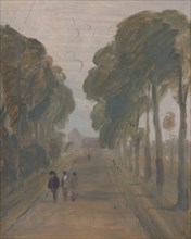 Avenue with Figures, ca. 1807. Formerly attributed to Joseph Mallord William Turner and Peter DeWint