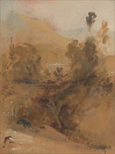 Upright Landscape, ca. 1830. Formerly attributed to Joseph Mallord William Turner, and Peter DeWint