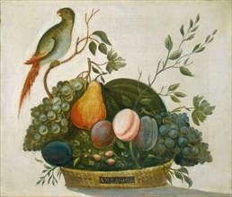 Basket of Fruit with Parrot, 1777.