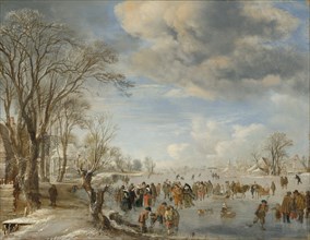 Winter in Holland: Skating Scene, 1645.