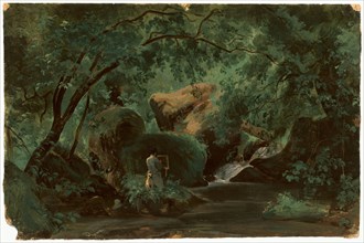 Forest Interior with a Painter, Civita Castellana, 1825/1830.