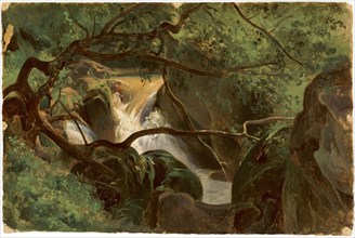 Forest Interior with a Waterfall, Papigno, 1825/1830.