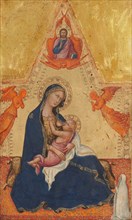 Madonna of Humility, The Blessing Christ, Two Angels, and a Donor [obverse], c. 1380/1390.