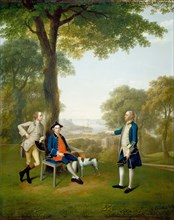 Arthur Holdsworth Conversing with Thomas Taylor and Captain Stancombe by the River Dart, 1757.