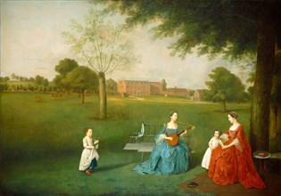 Members of the Maynard Family in the Park at Waltons, c. 1755/1762.