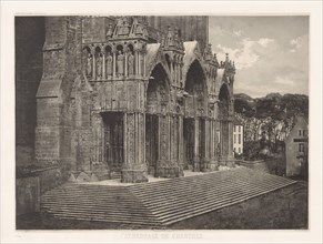 Planche XII ? Cathédrale de Chartres, Portique du Midi (Plate XII ? Chartres Cathedral, South Entrance), 1855, printed 1982.