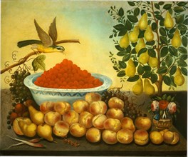 Still Life: Fruit, Bird, and Dwarf Pear Tree, 1856.