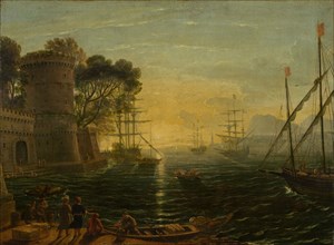 Harbor at Sunset, late 17th century. Creator: Unknown.