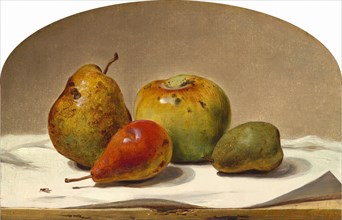Three Pears and an Apple, 1857.