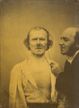 Weeping, tears of pity (left); Relaxed face (right), 1854-1856, printed 1862.