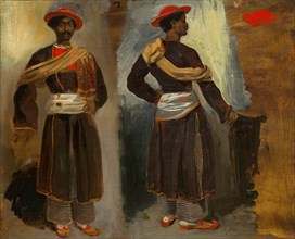 Two Studies of a Standing Indian from Calcutta, c. 1823/1824.