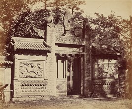 Exterior of the Tomb Depot Near Pekin, October 1860, 1860.