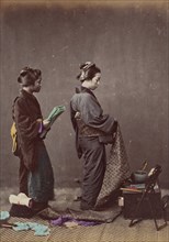 Putting on the Obi or Girdle, 1868.