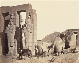 The Ramasseum of El-Kurneh, Thebes, First View, c. 1857.